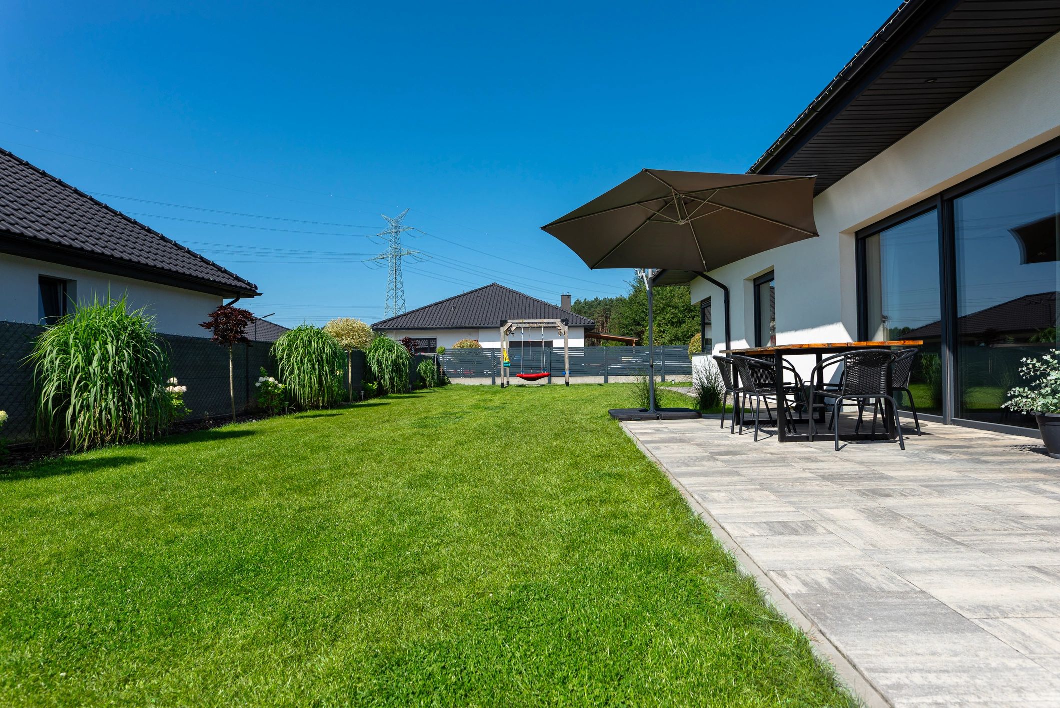 Residential outdoor area for customer testimonial
