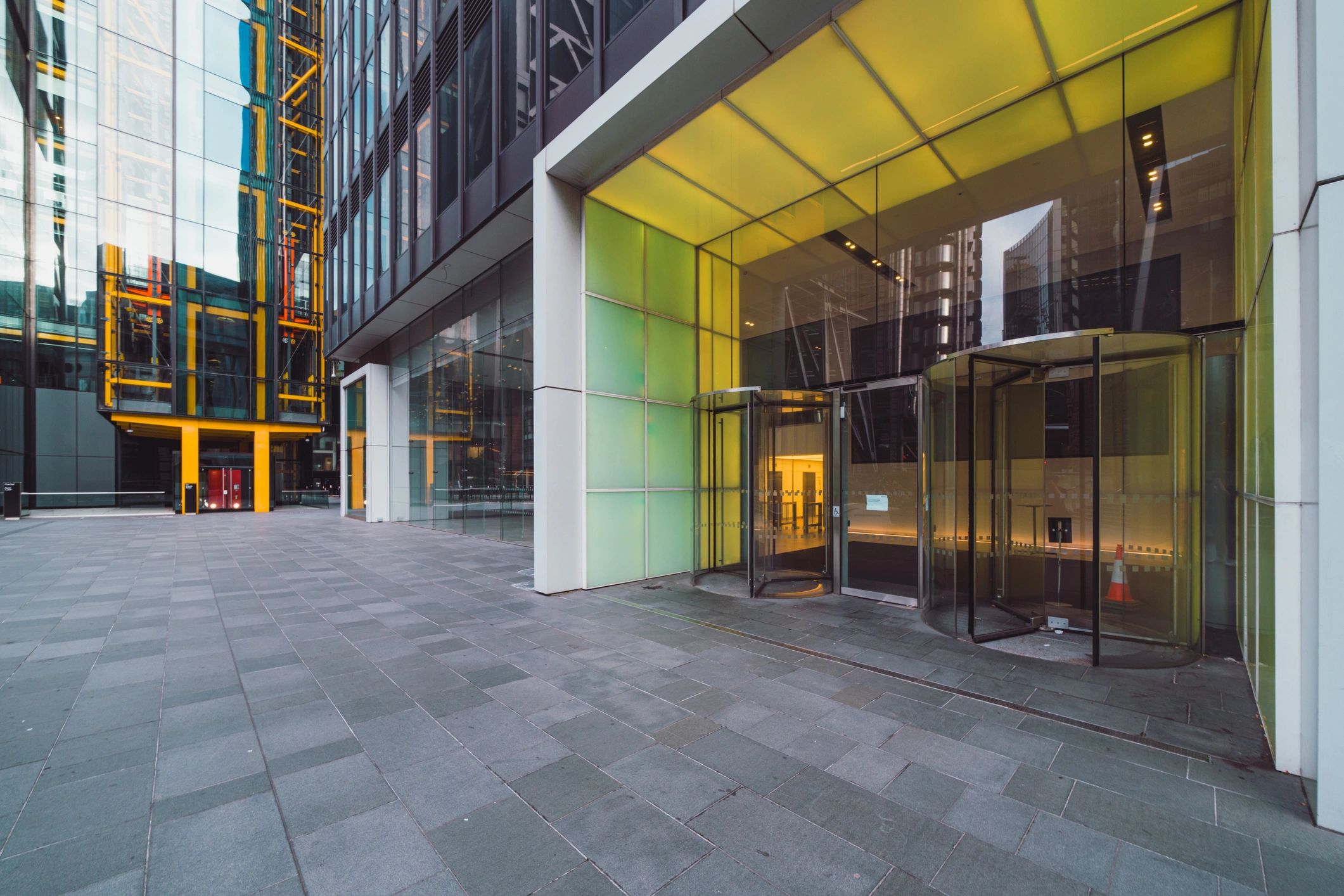 Clean commercial building exterior